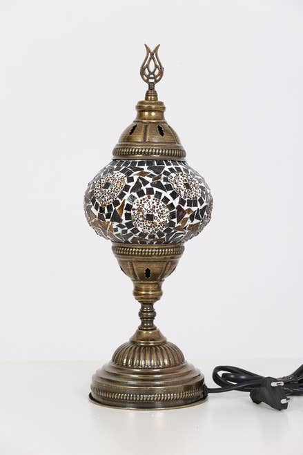 KAFTHAN Turkish Lamp Mosaic Bedside lamp - Moroccan Brown